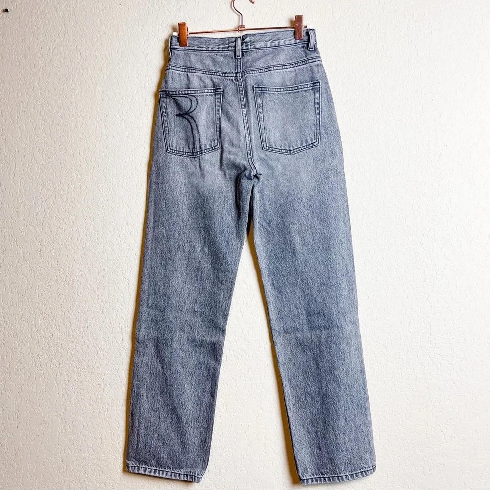 Rouje Marais Straight Leg Jeans Light Grey Wash Size 24 - Picture 5 of 12